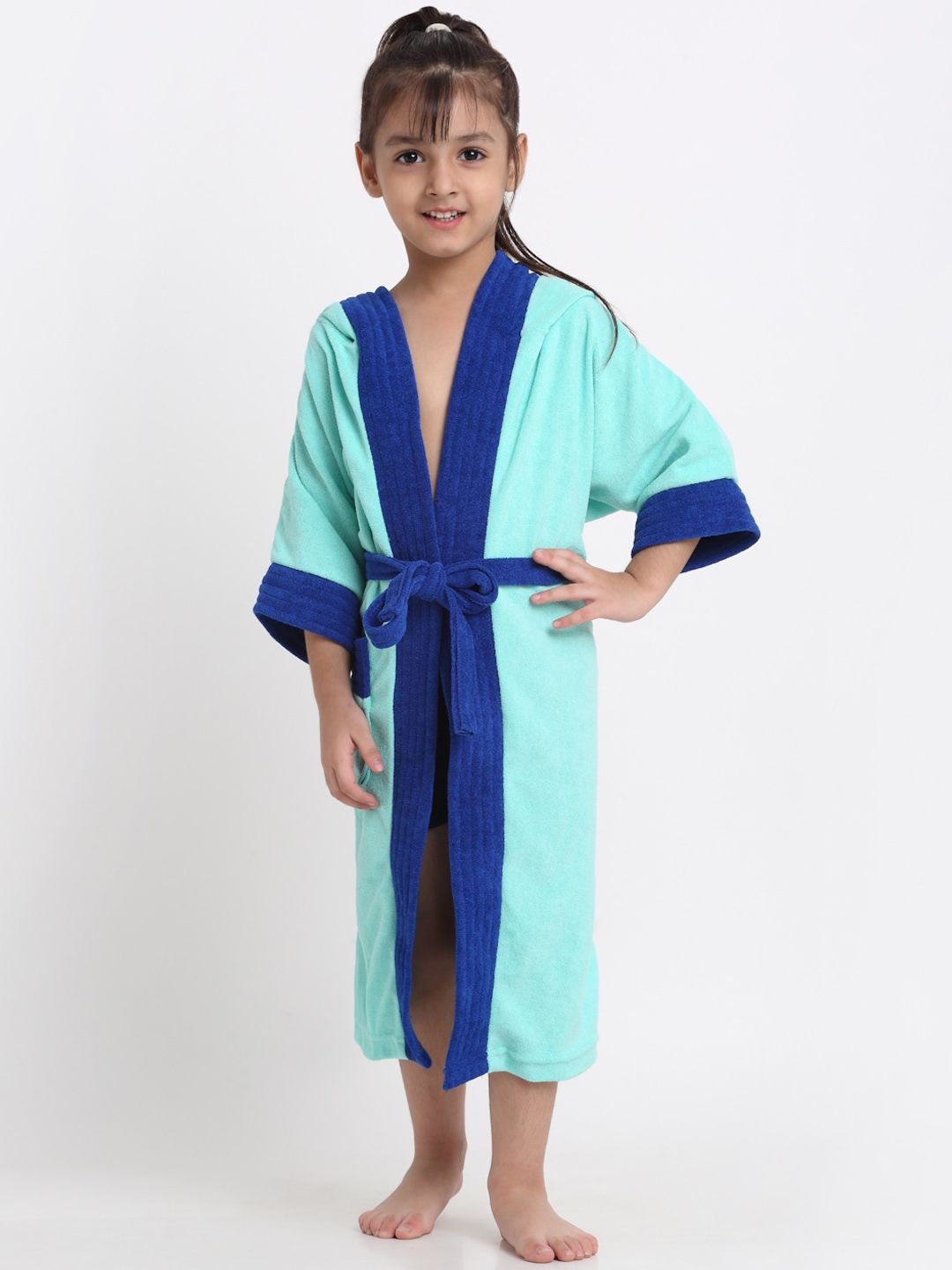 Creeva Solid Hooded Bath Robe-picture-43