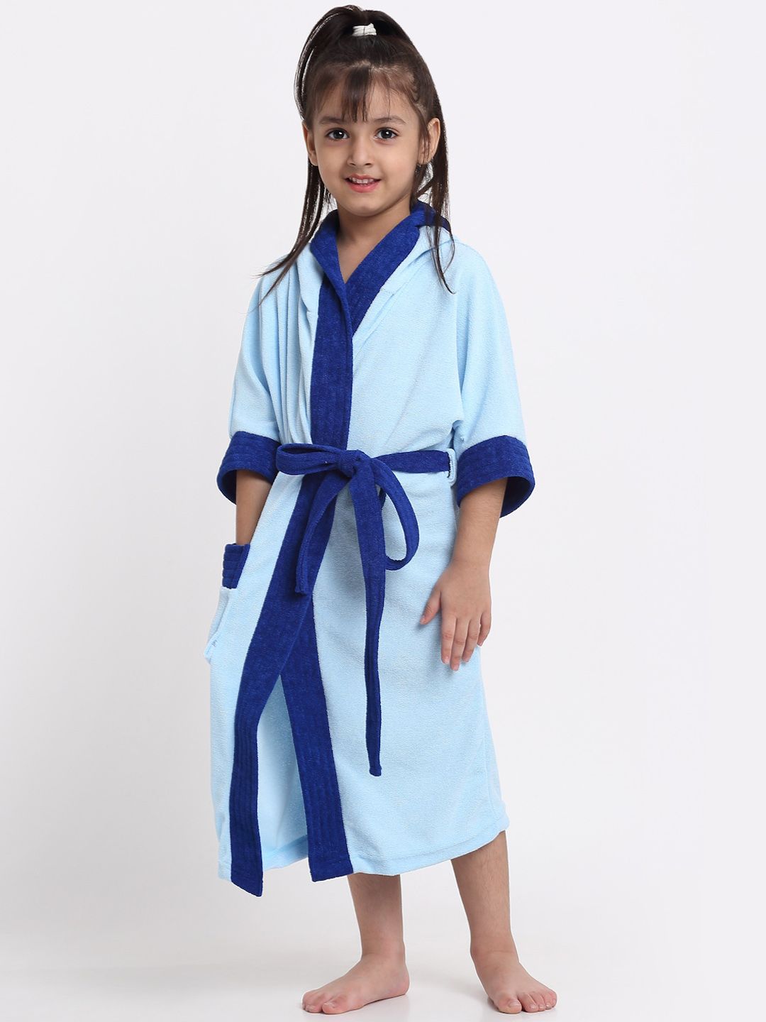 Creeva Solid Hooded Bath Robe-picture-19