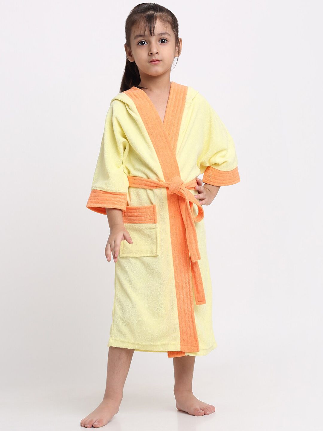 Creeva Solid Hooded Bath Robe-picture-22