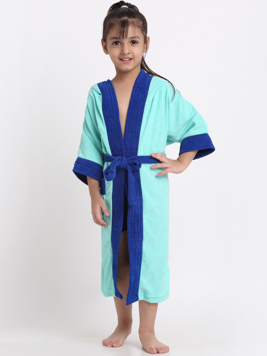 Creeva Solid Hooded Bath Robe-picture-49