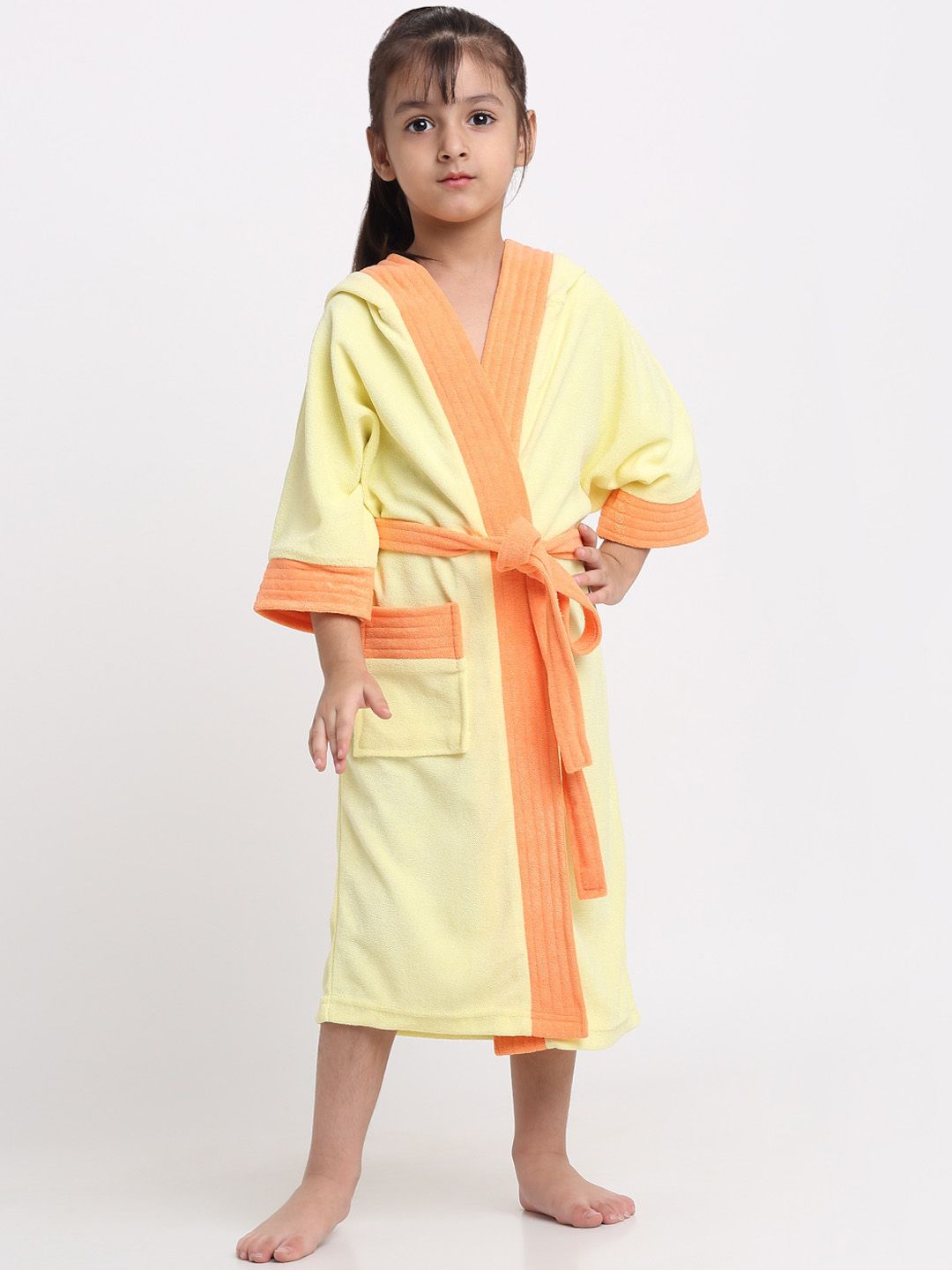 Creeva Solid Hooded Bath Robe-picture-15