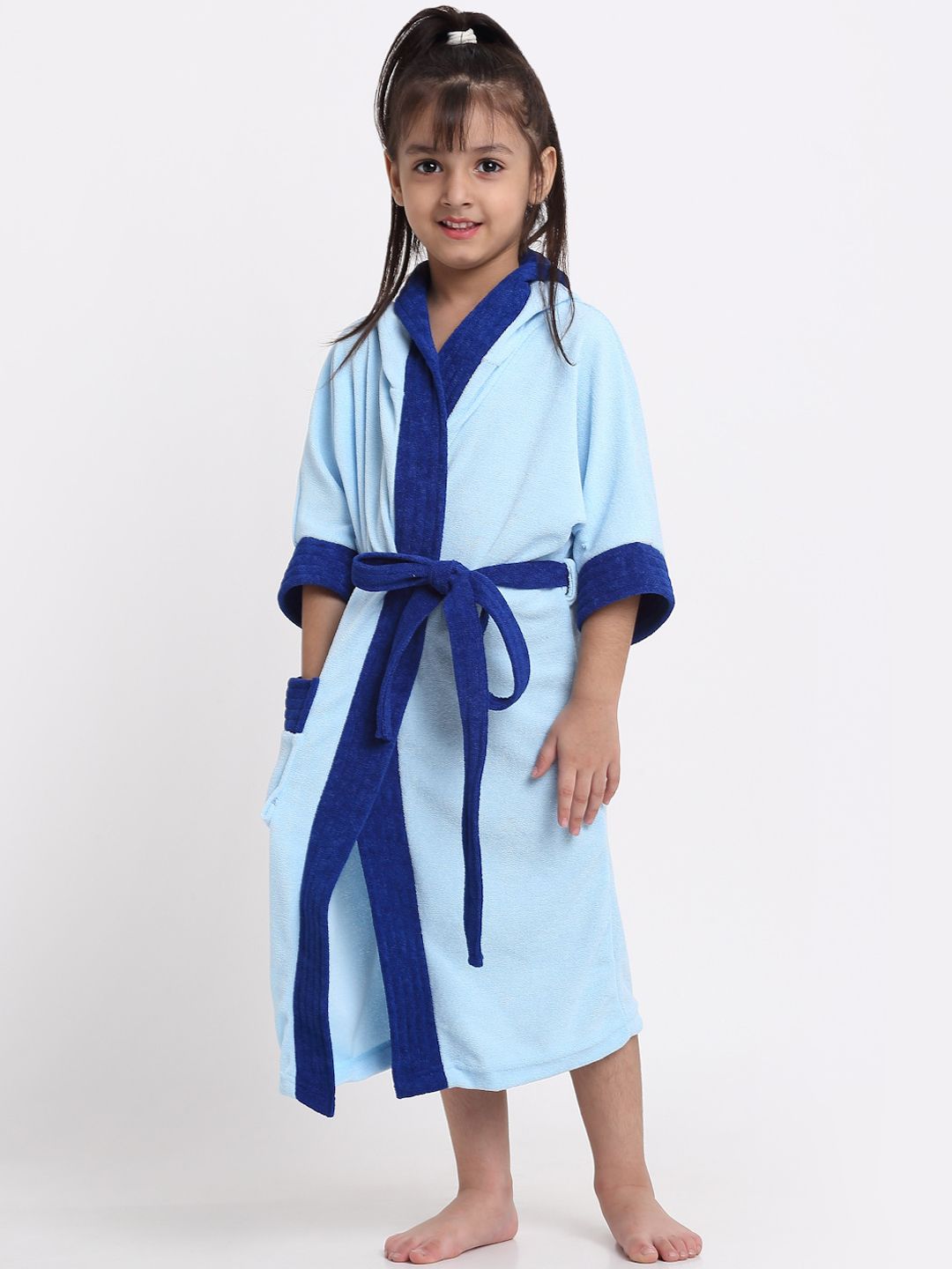 Creeva Solid Hooded Bath Robe-picture-20