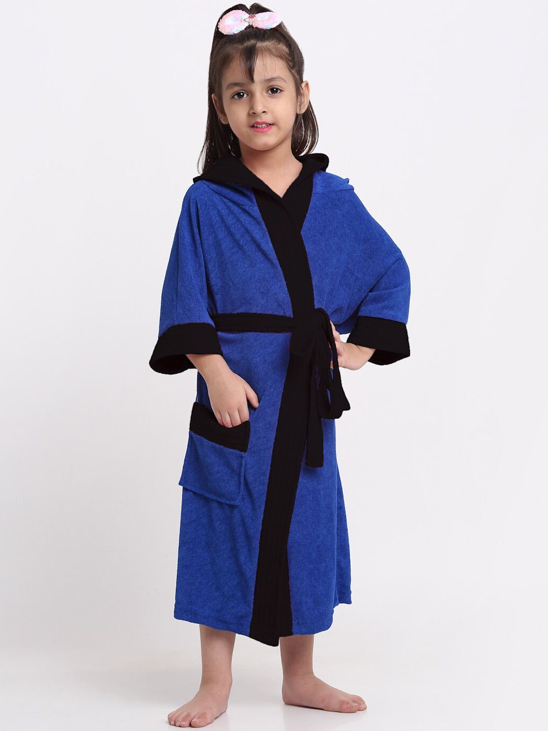 Creeva Solid Hooded Bath Robe-picture-39