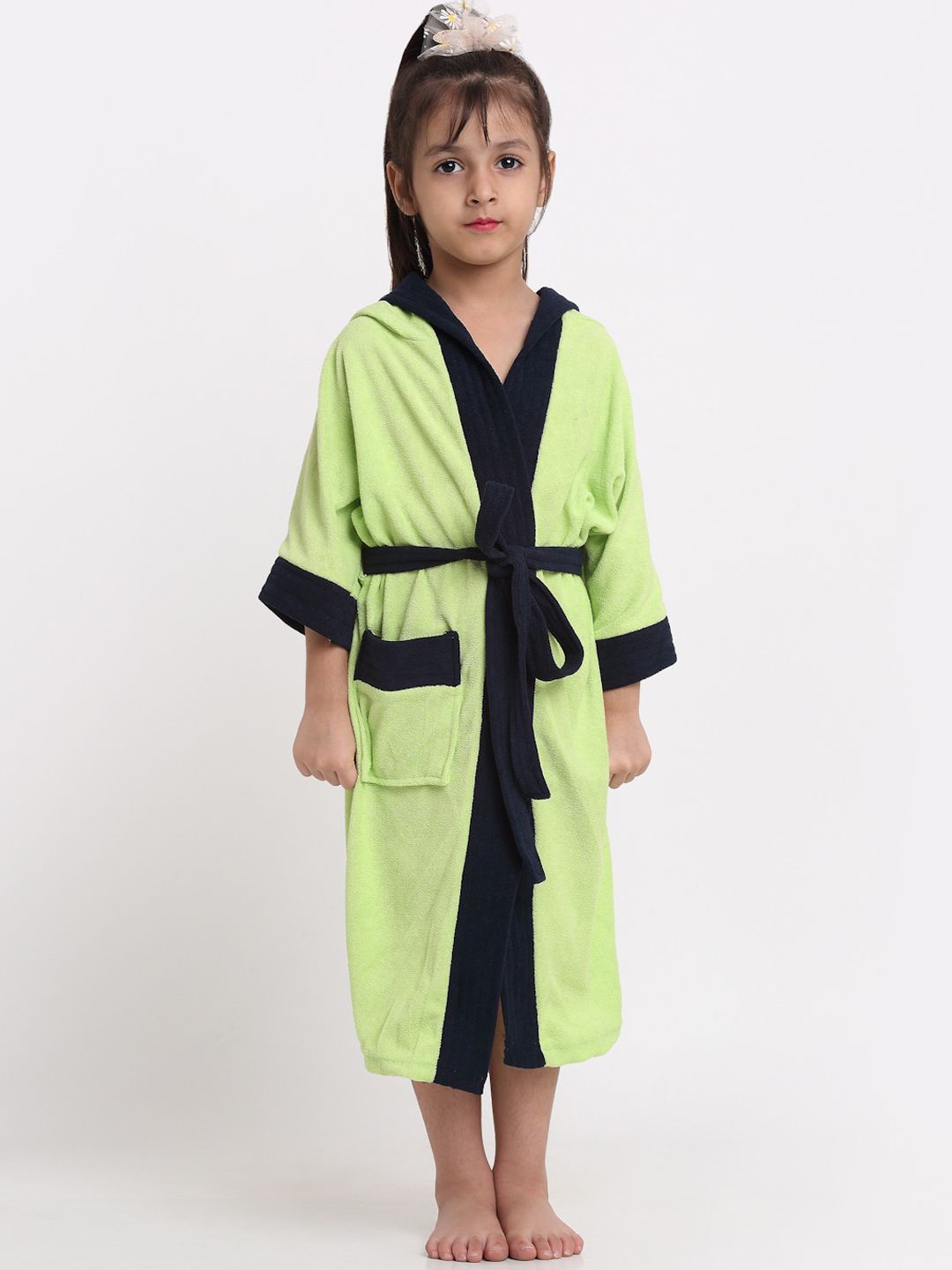 Creeva Solid Hooded Bath Robe-picture-38