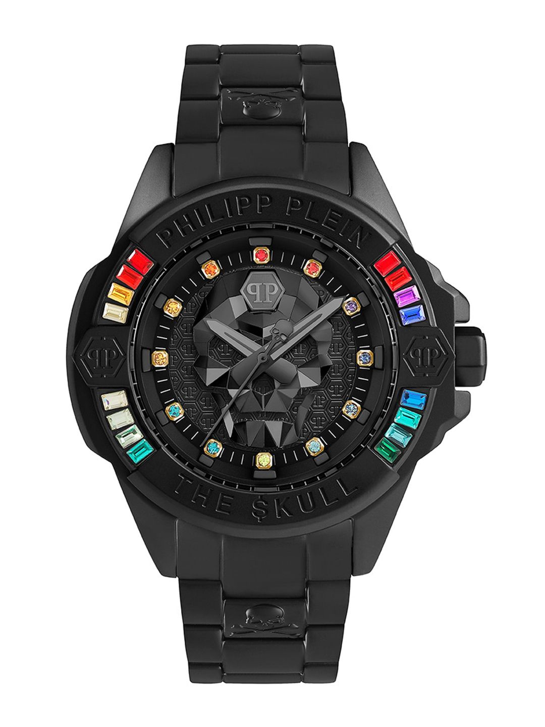 PHILIPP PLEIN Unisex Printed Dial & Black Bracelet Style Straps Analogue Watch PWNAA0522-image-46