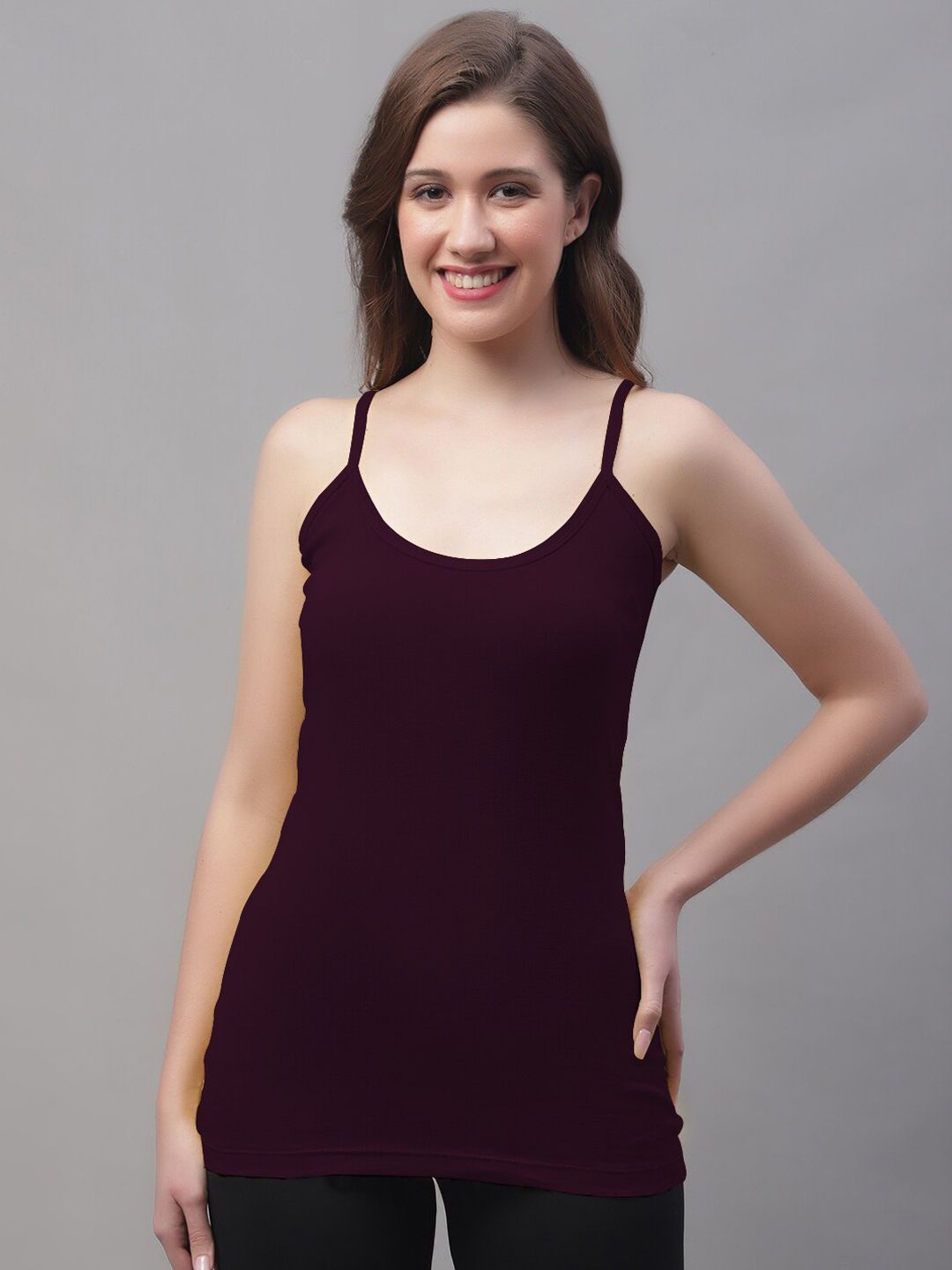 Friskers Sleeveless Square Neck Pure Cotton Camisole-picture-40