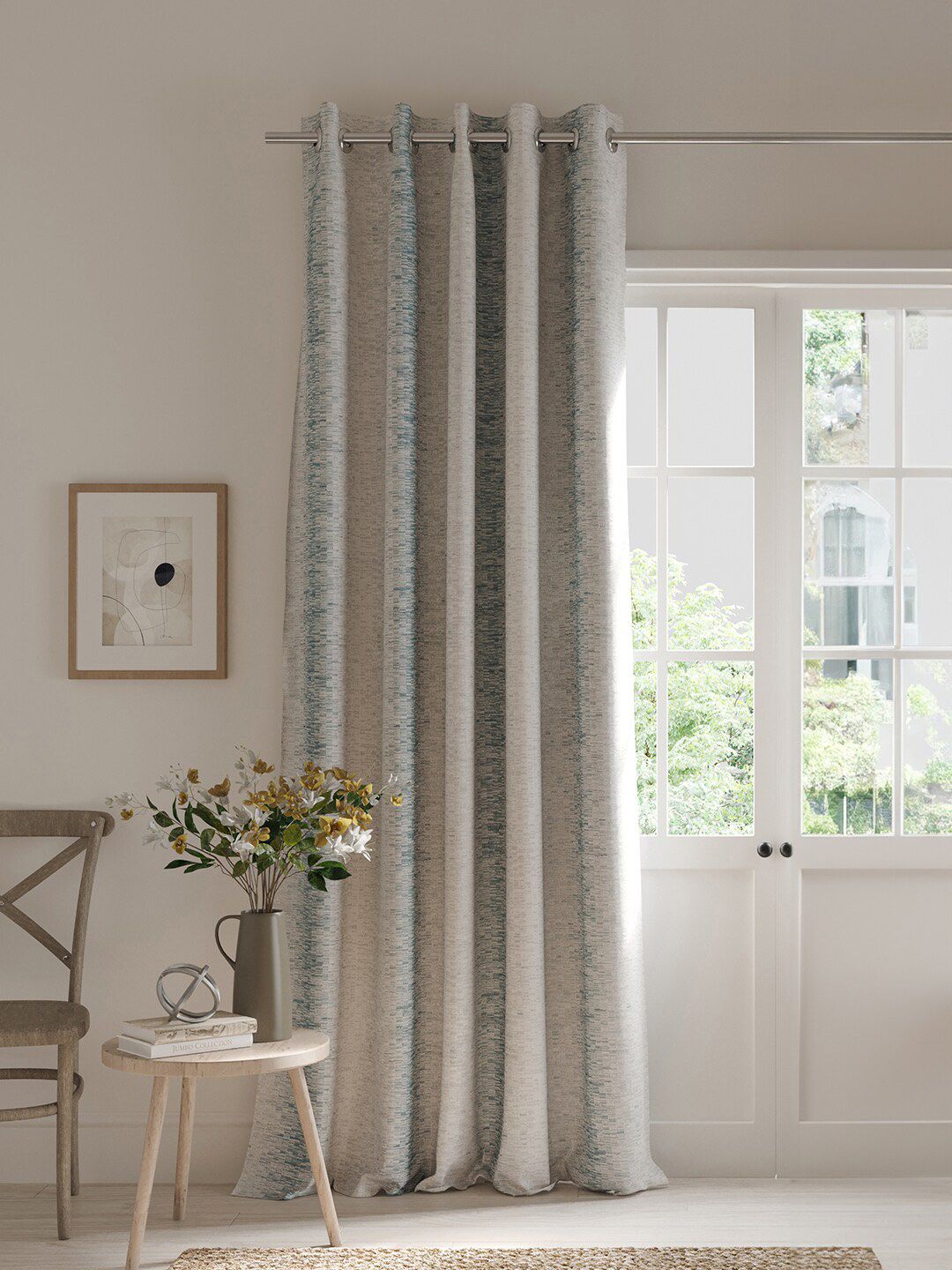DDecor Grey Room Darkening Long Door Curtain-image-48
