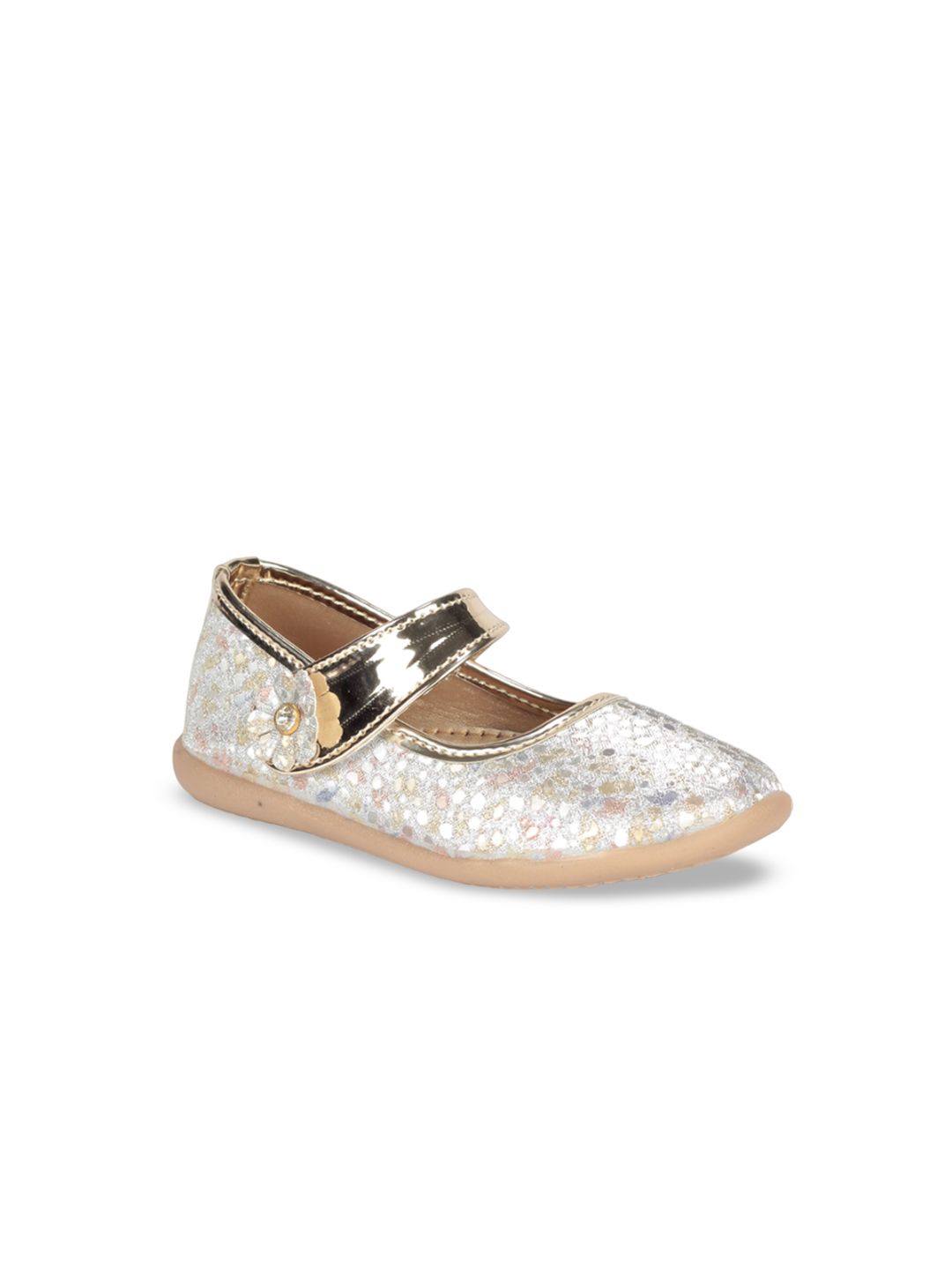 Lil Lollipop Girls Printed Shimmered Party Ballerinas With Velcro Closure-picture-30