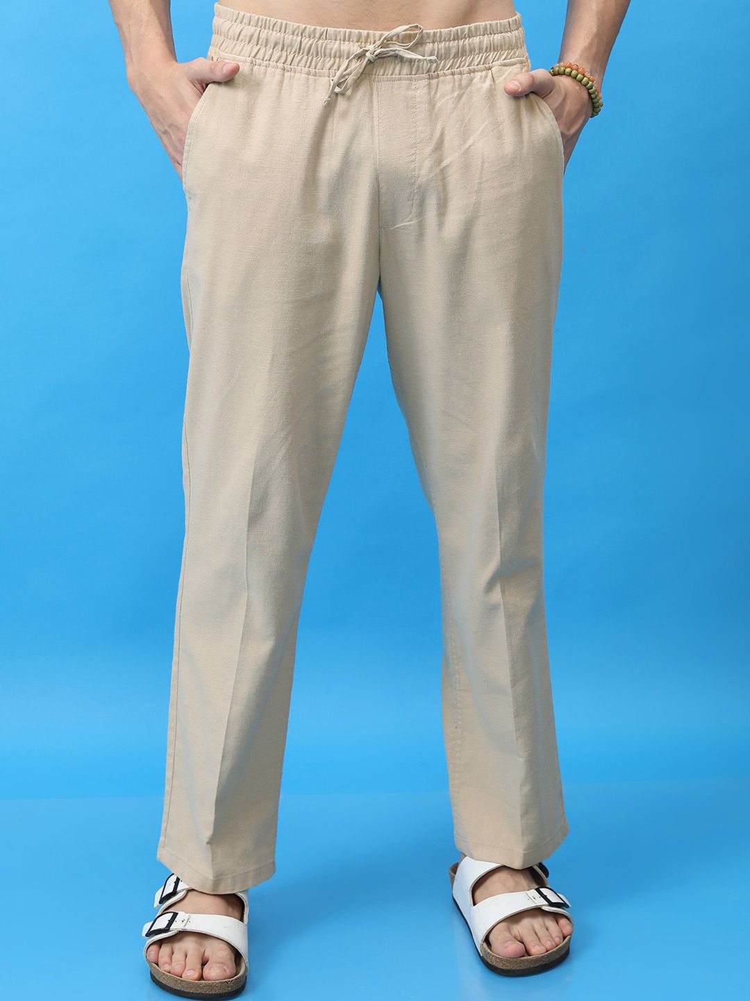 HIGHLANDER Men Cotton Linen Trousers