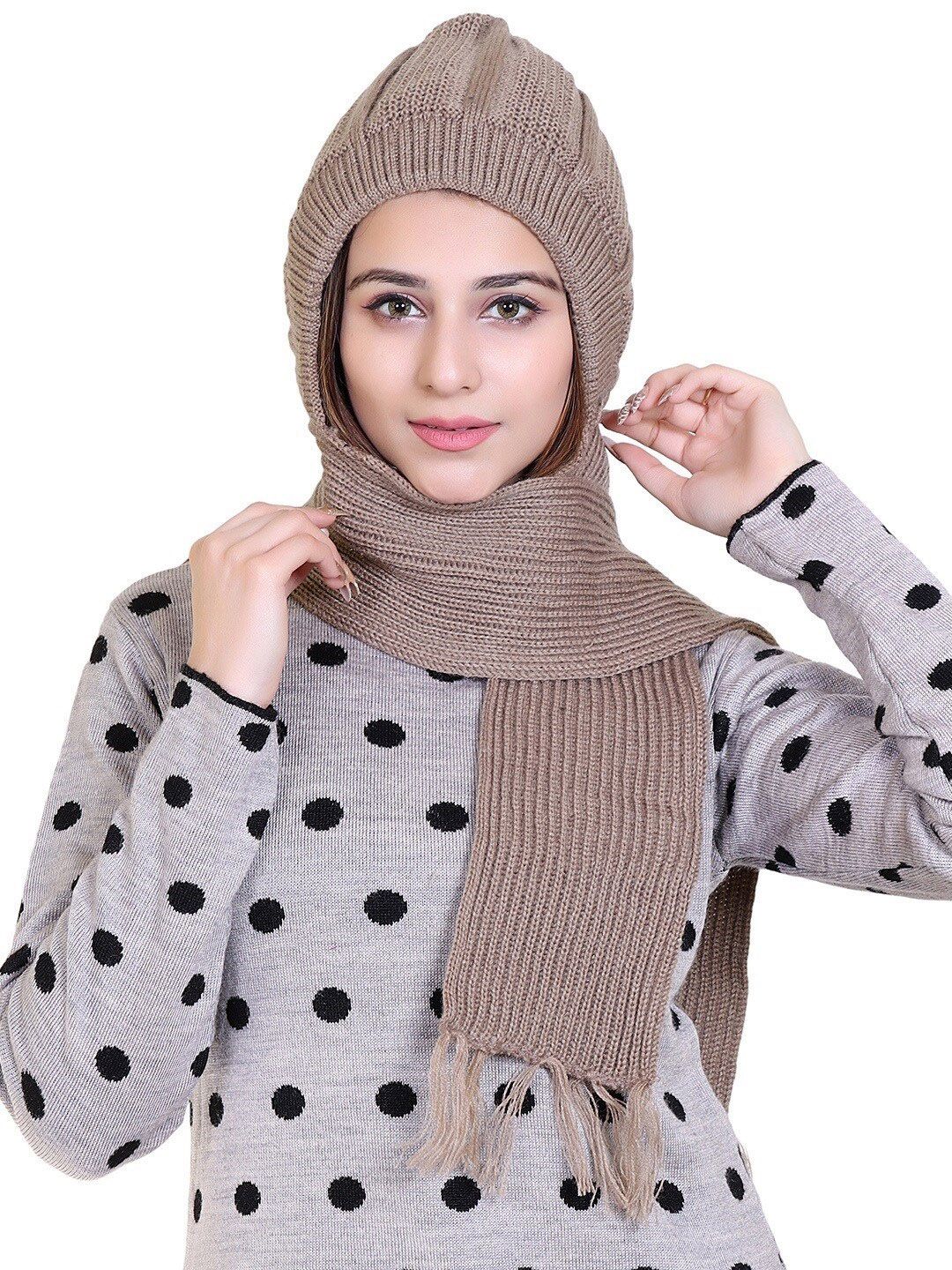 Gajraj Unisex Woollen Beanie with Scarf-picture-0