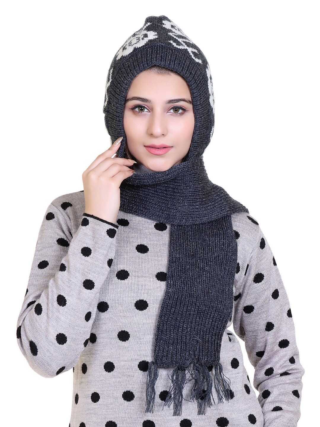 Gajraj Unisex Printed Woollen Beanie-picture-56