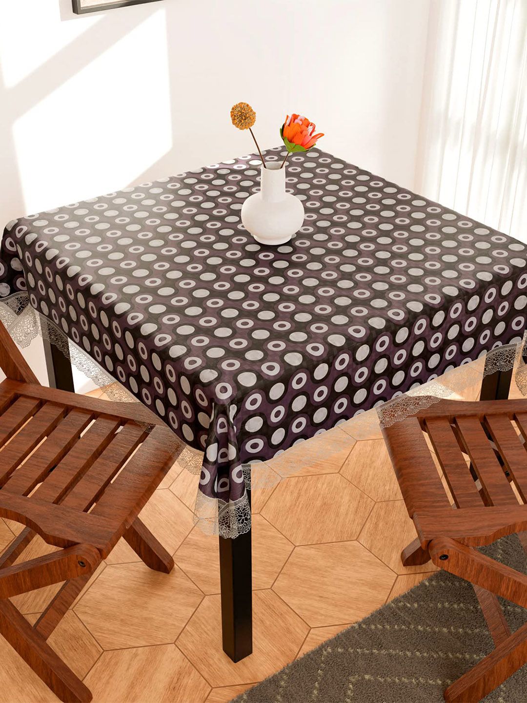 Dakshya Industries Grey Anti Slip 4 Seater Table Cover-picture-56