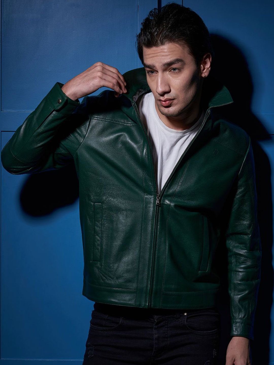 Tortoise Leather Lightweight Biker Jacket-picture-39
