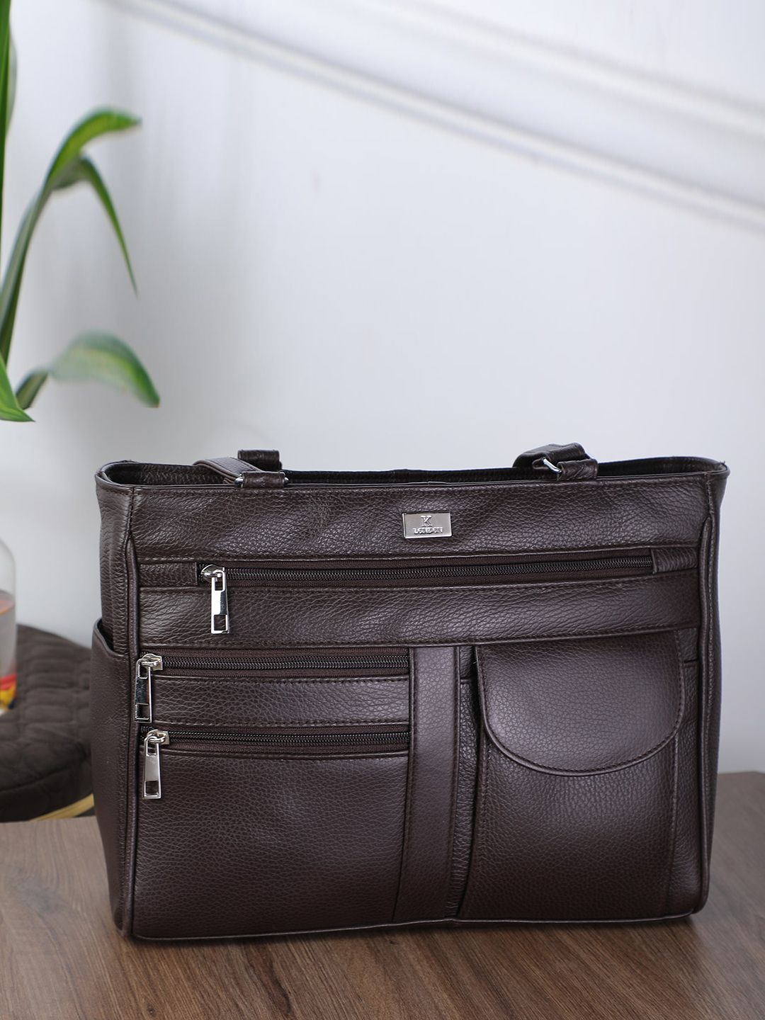 K London Structured Leather Shoulder Bag-picture-39