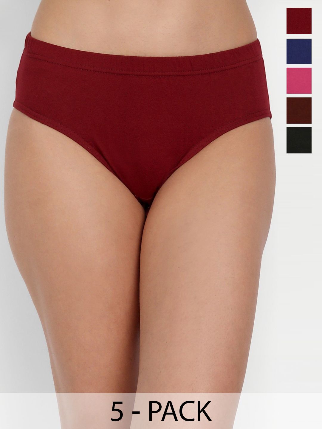 T.T. Women Pack Of 5 Pure Cotton Pearl Assorted Anti Microbial Basic Briefs-picture-20