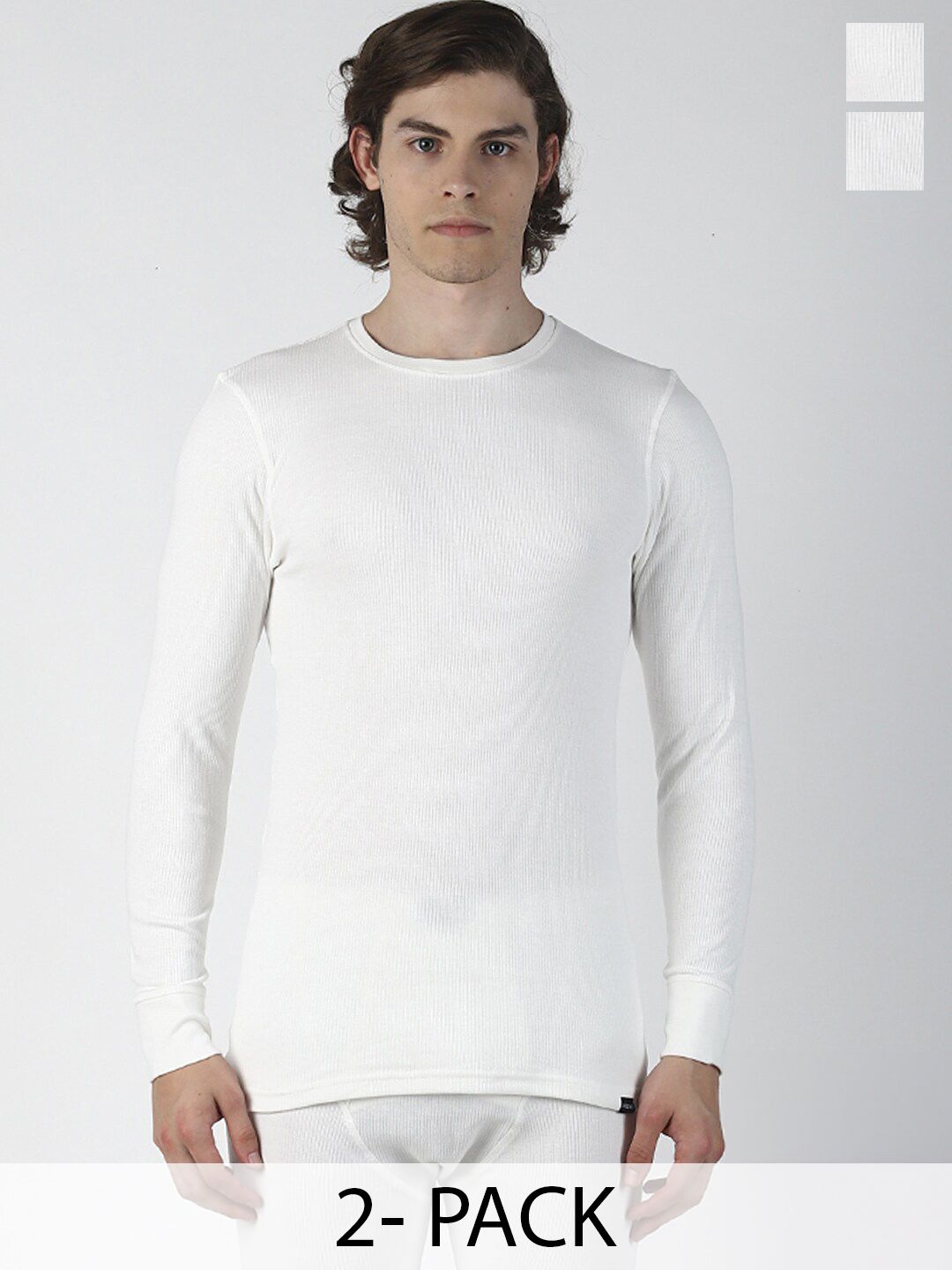 Force NXT Pack Of 2 Ribbed Cotton Thermal Tops-picture-22