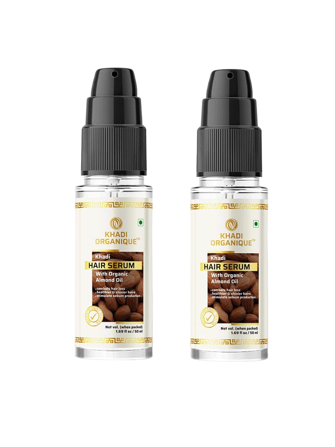 Khadi Organique Set of 2 Khadi Hair Serum with Hibiscus & Organic Almond Oil - 50 ml each-image-16