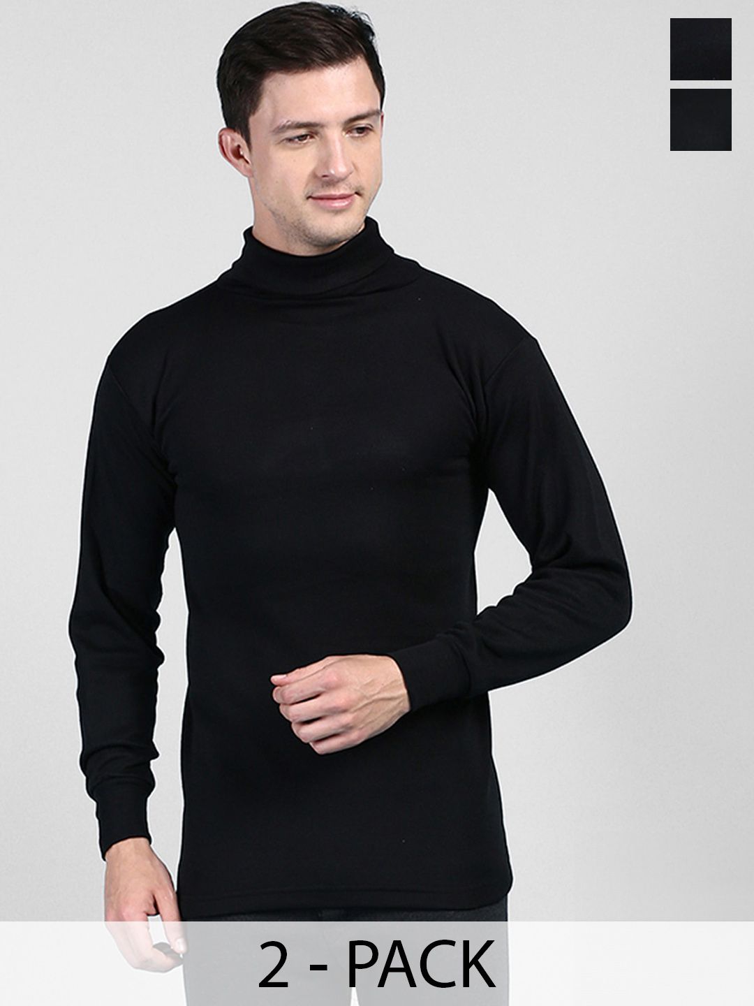 Lux Cottswool Pack Of 2 High Neck Thermal Tops-picture-31