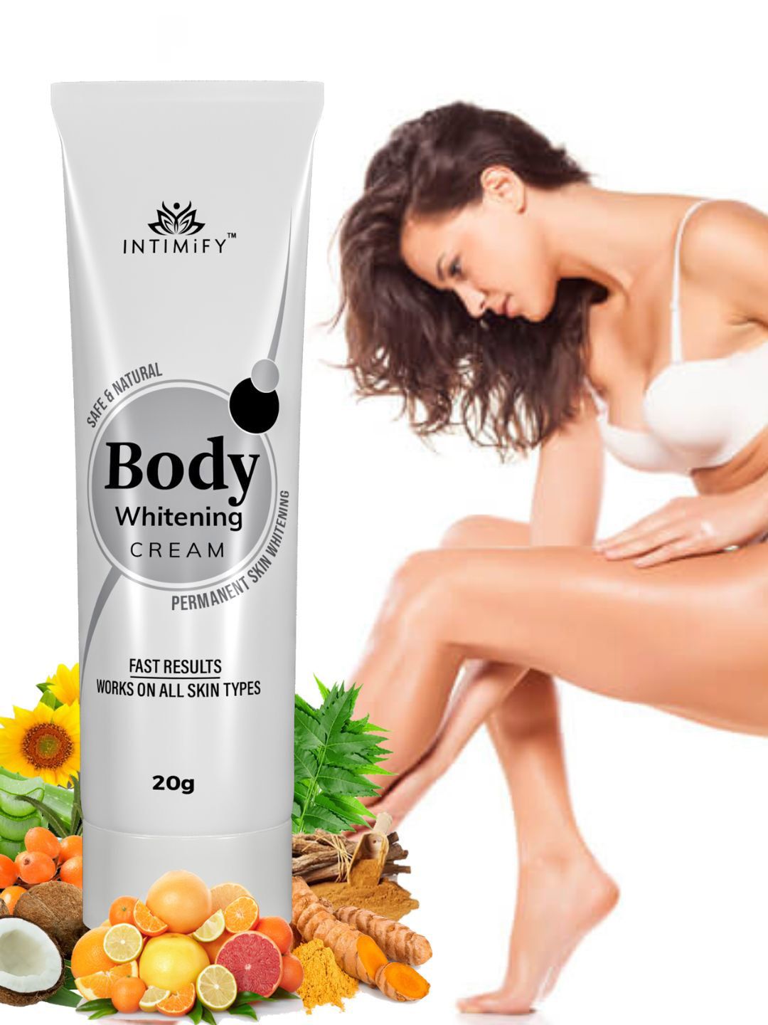 INTIMIFY Safe & Natural Permanent Skin Whitening Body Cream with Green Tea - 20 g-picture-6