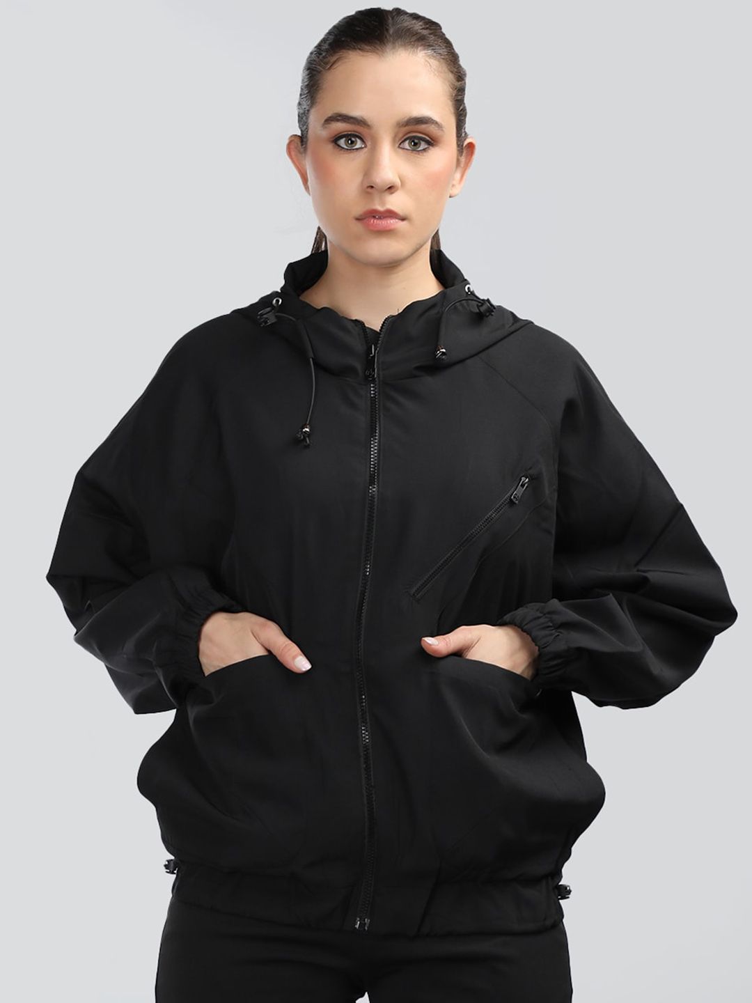 CHKOKKO Windcheater Dry Fit Hooded Sporty Jacket-image-2