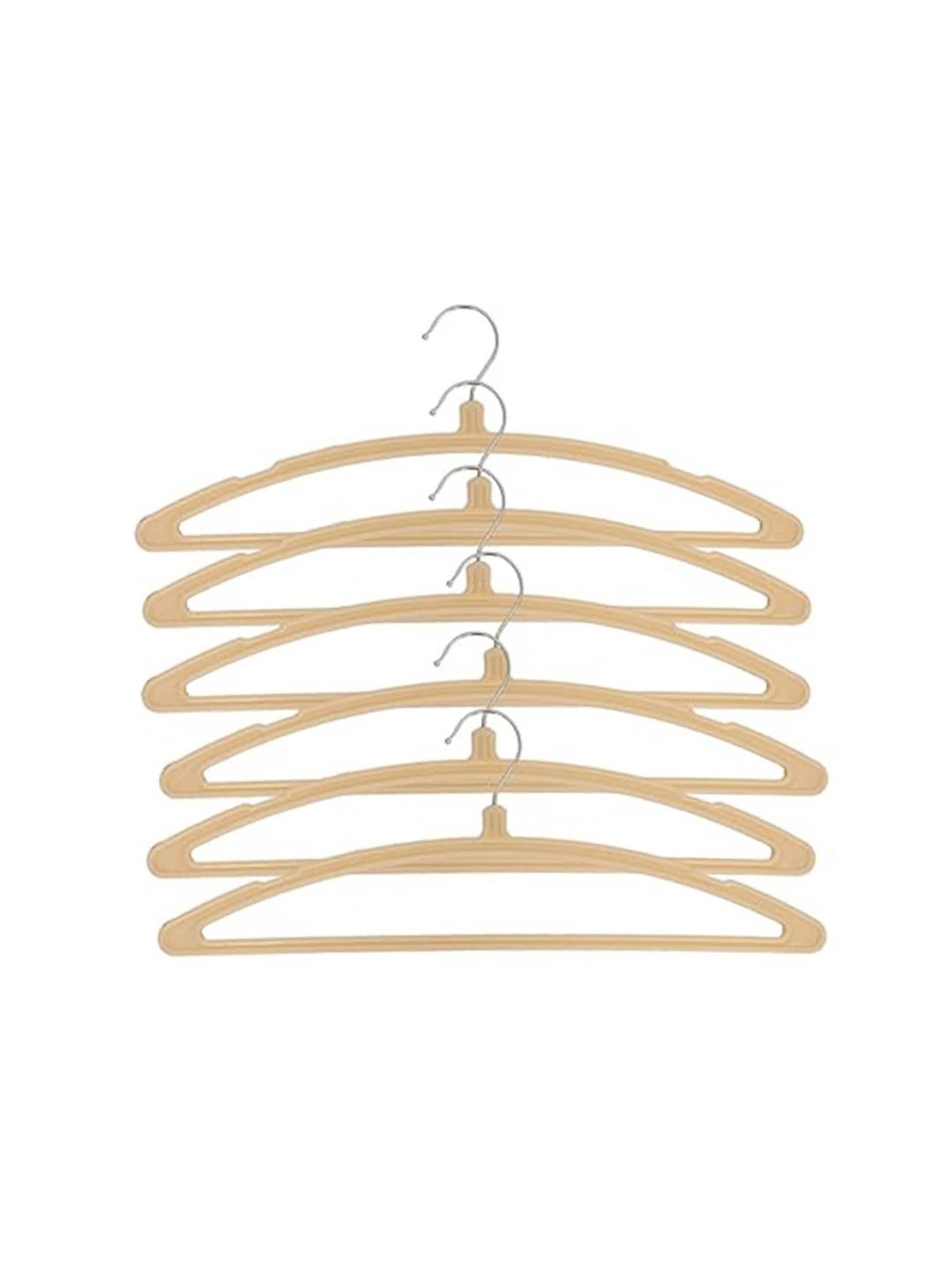 Kuber Industries Cream Coloured 24 Pieces Cloth Hangers