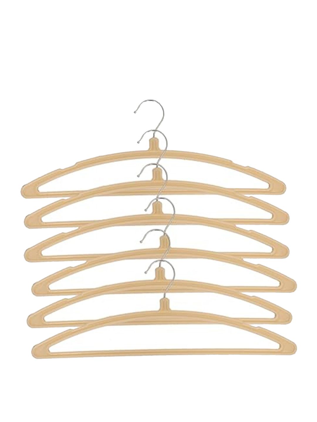 Kuber Industries Cream 12 Pieces Cloth Hangers