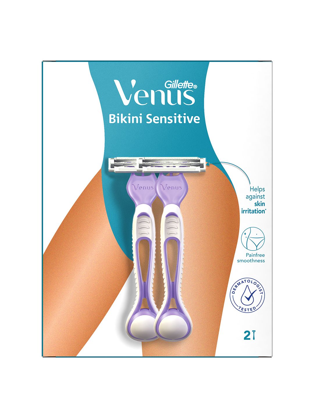 Gillette Venus Women Set of 2 Bikini Sensitive Dermatologically Tested Hair Removal Razors-picture-42