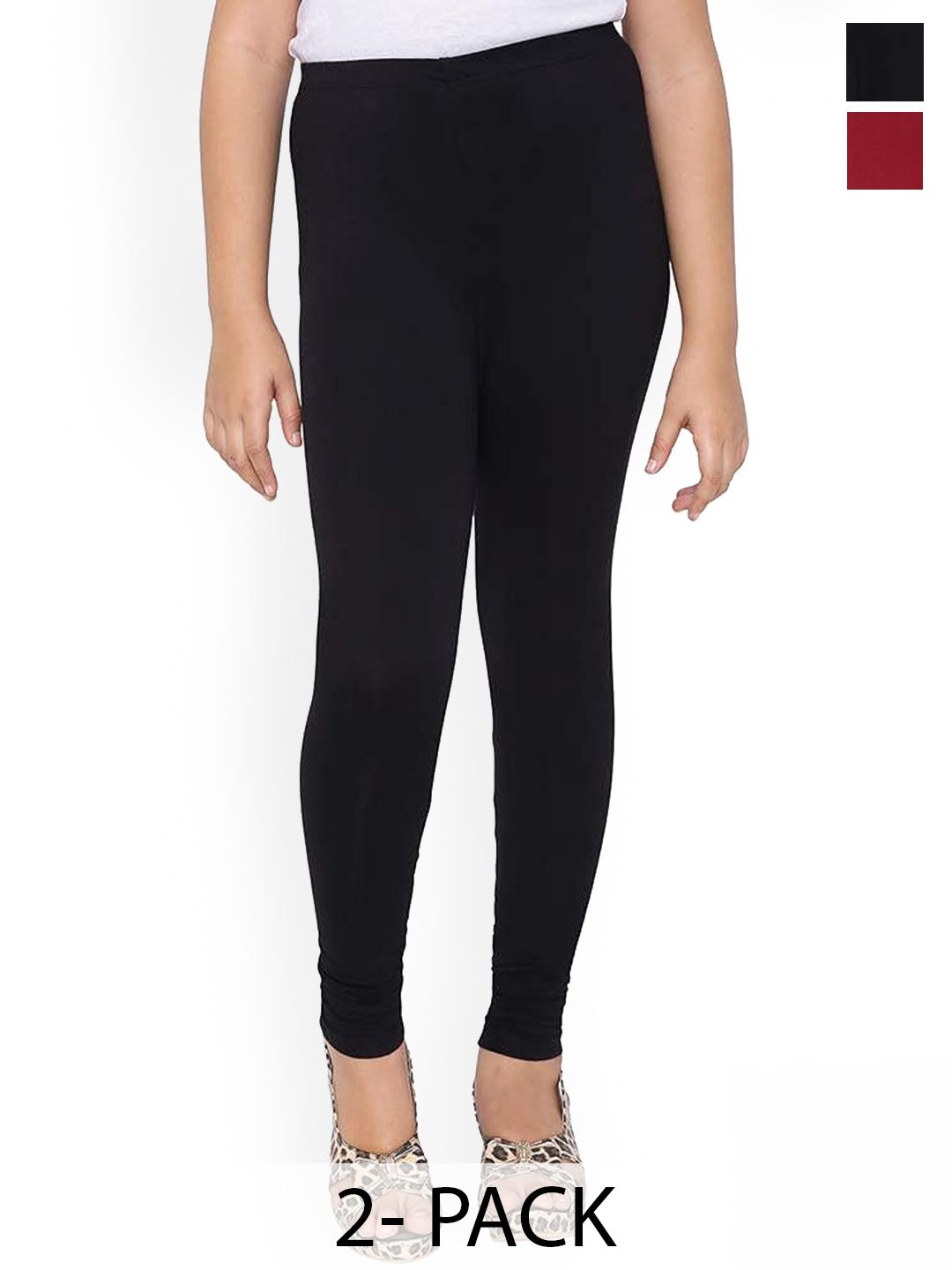 FRENCH KLEIDER Girls Pack Of 2 Pure Cotton Leggings-picture-21