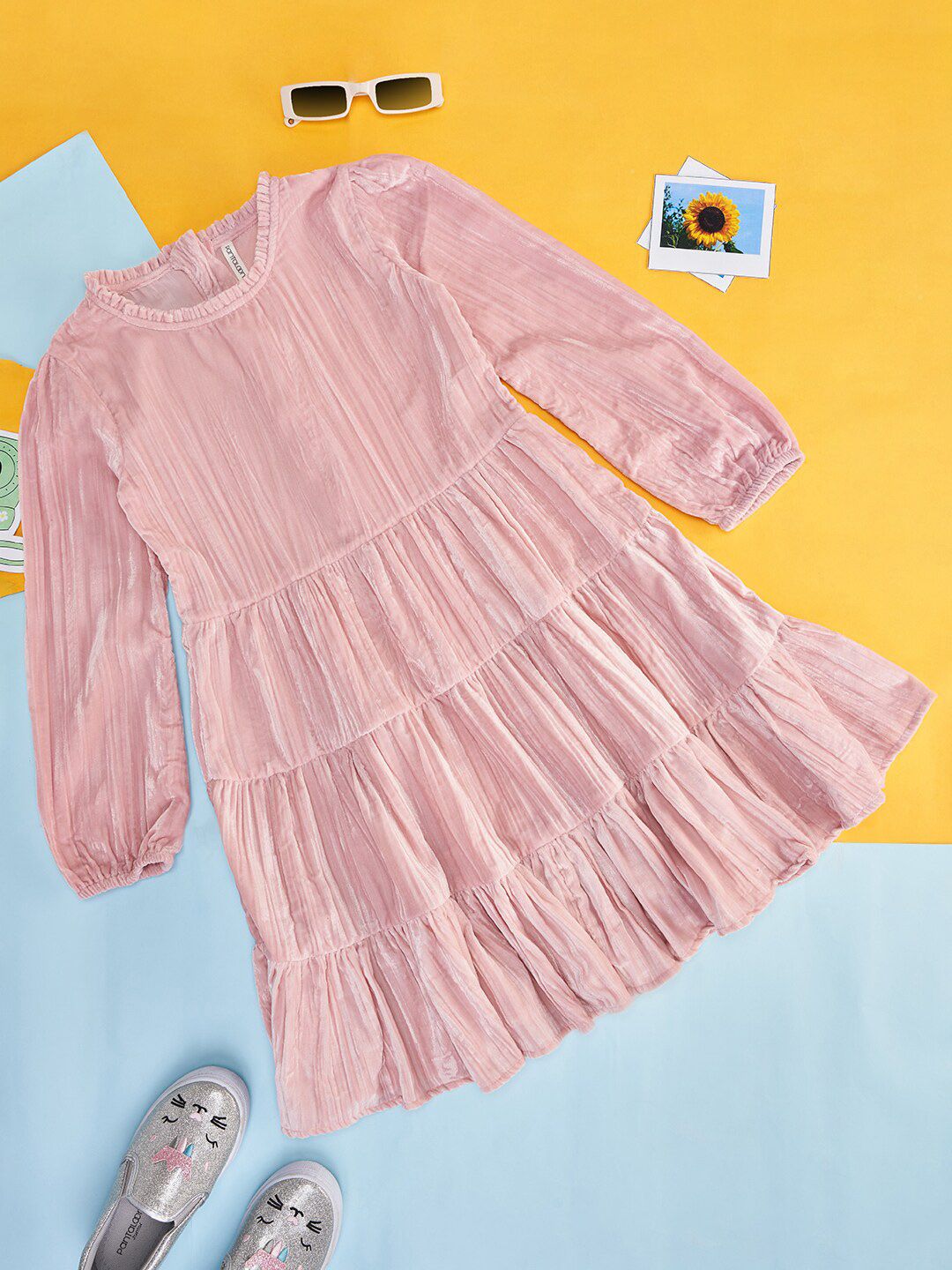 Pantaloons Junior Girls Cotton A Line Dress-picture-16