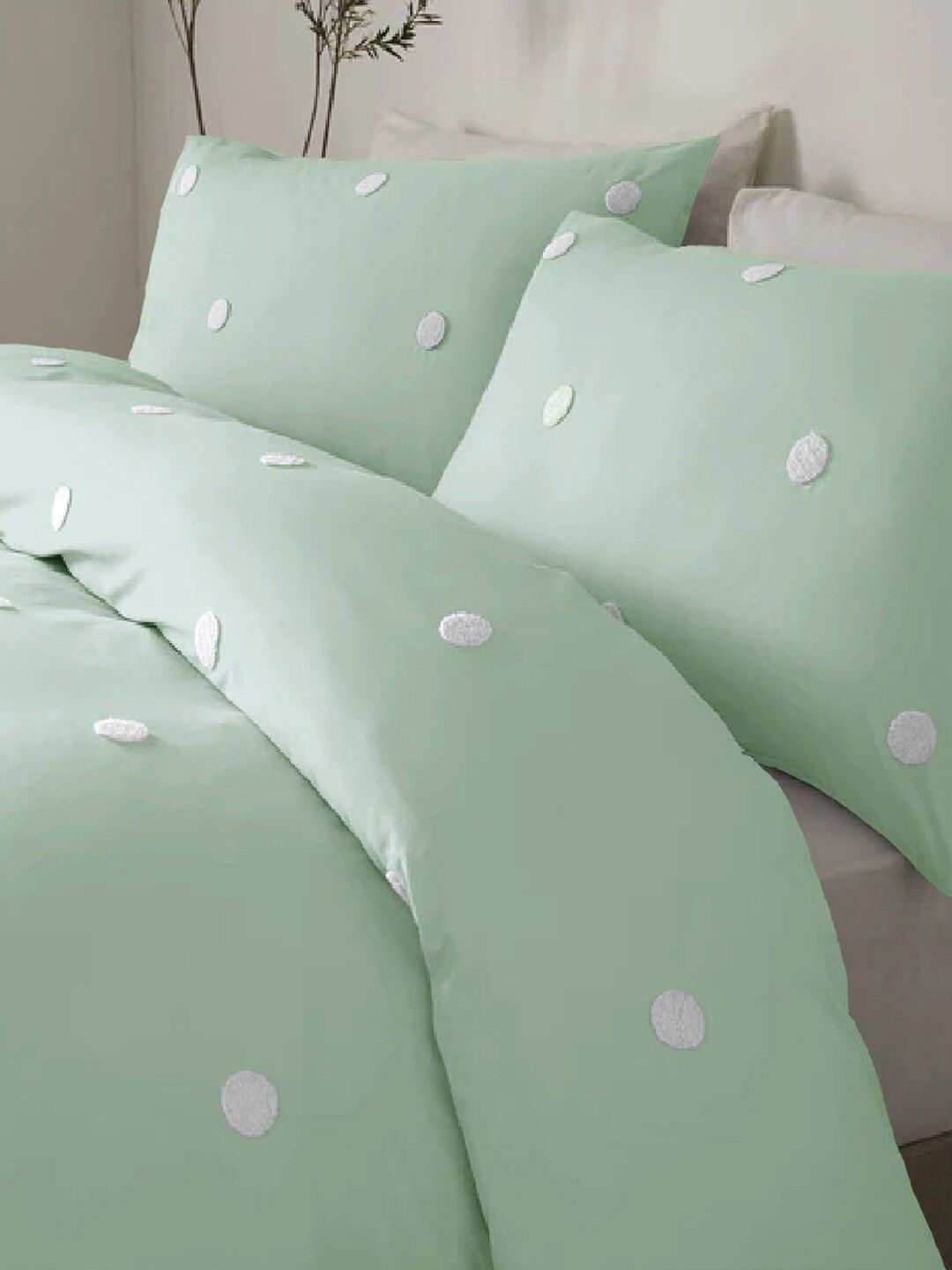 THE WHITE MOSS Sea Green Heavy Winter 150 GSM Double Bed Comforter With 2 Pillow Covers-image-41
