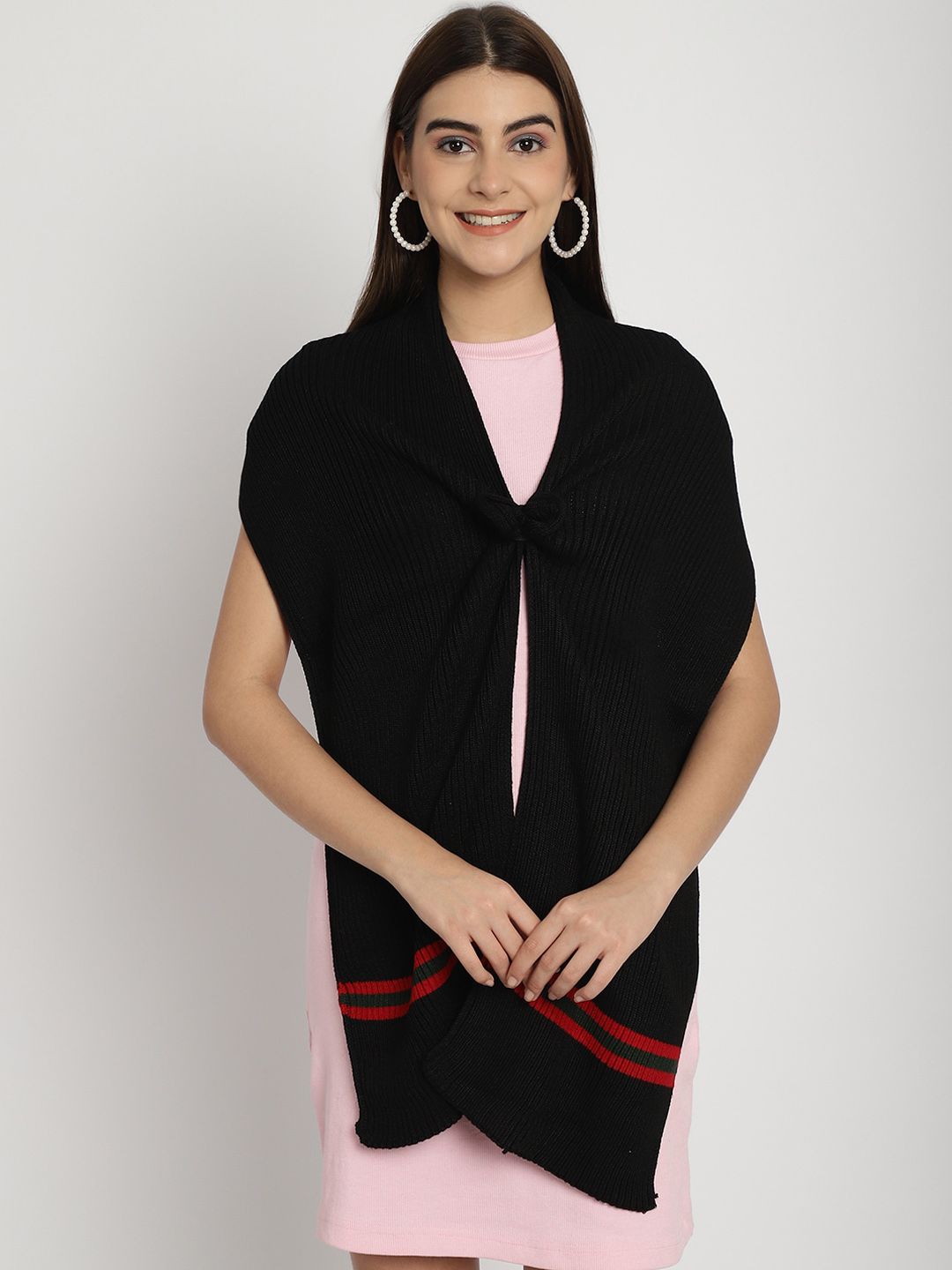 ELLIS Acrylic Striped Shrug-image-13