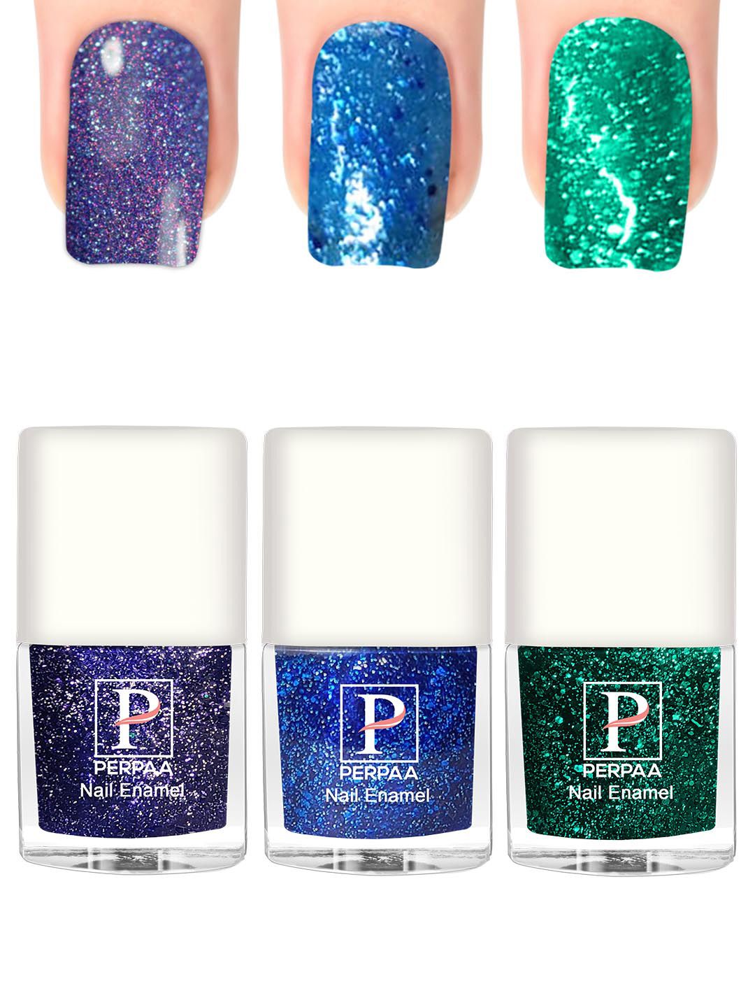 PERPAA Set of 3 Glitter Light Reflective UV Gel Nail Polish - 5ml Each-image-44