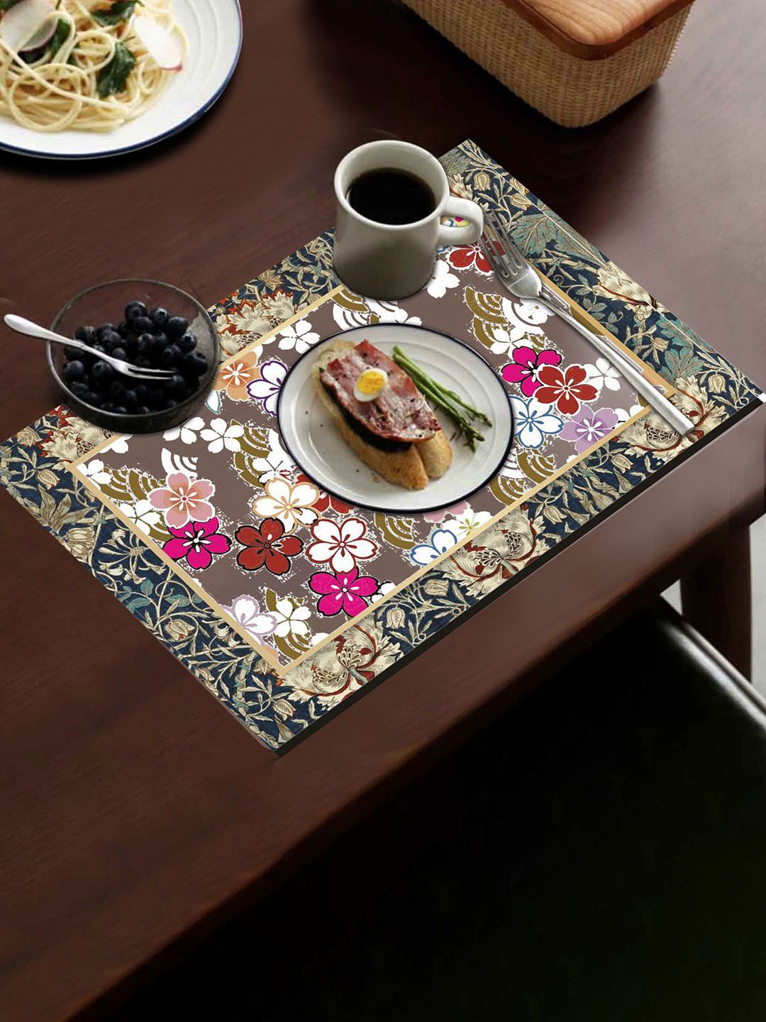 Dakshya Industries White 4 Pieces Printed Table Placemats-image-31