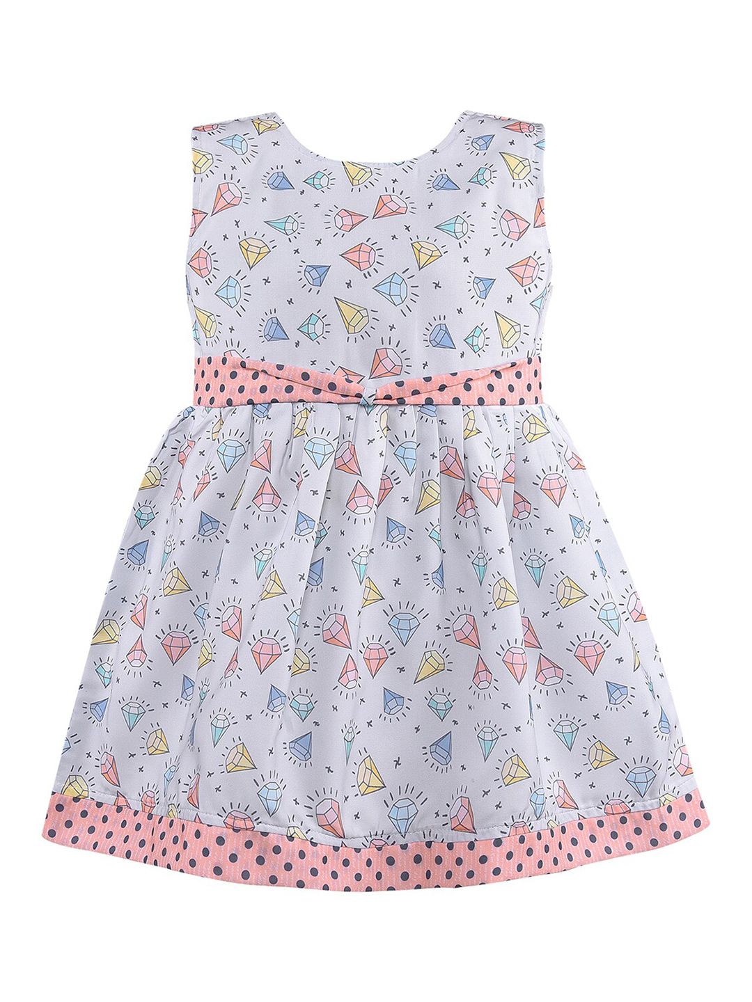 Wish Karo Orange Print Satin Fit & Flare Dress-picture-11