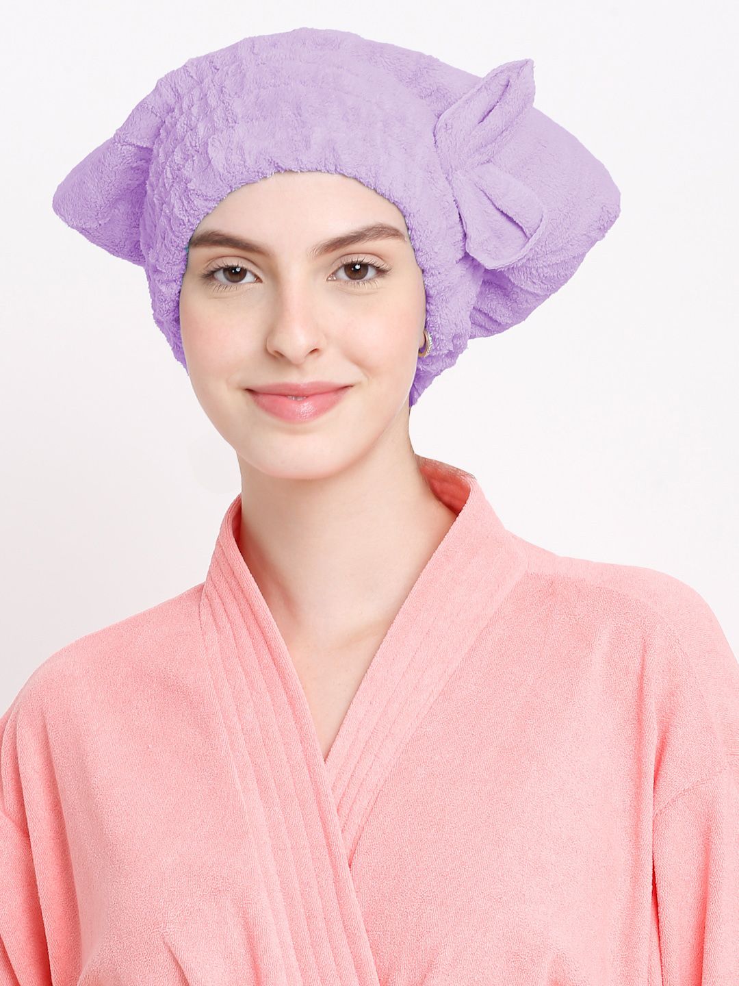 Cortina Purple Solid Hair Towel-picture-17