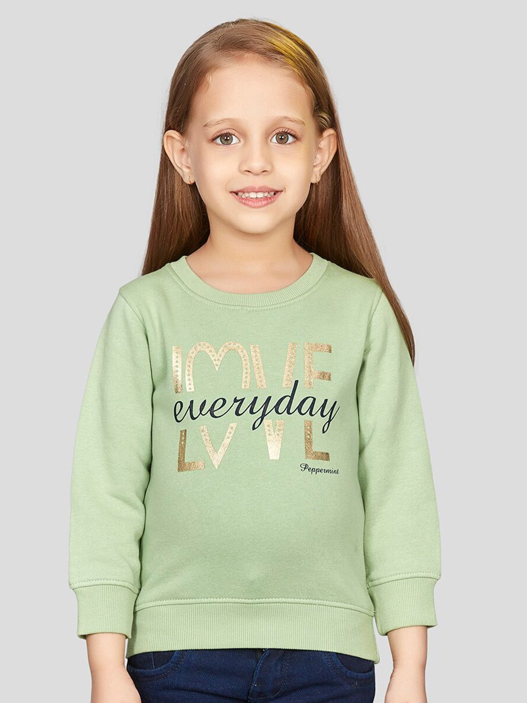 Peppermint Girls Typography Printed Pullover Sweatshirt-picture-26
