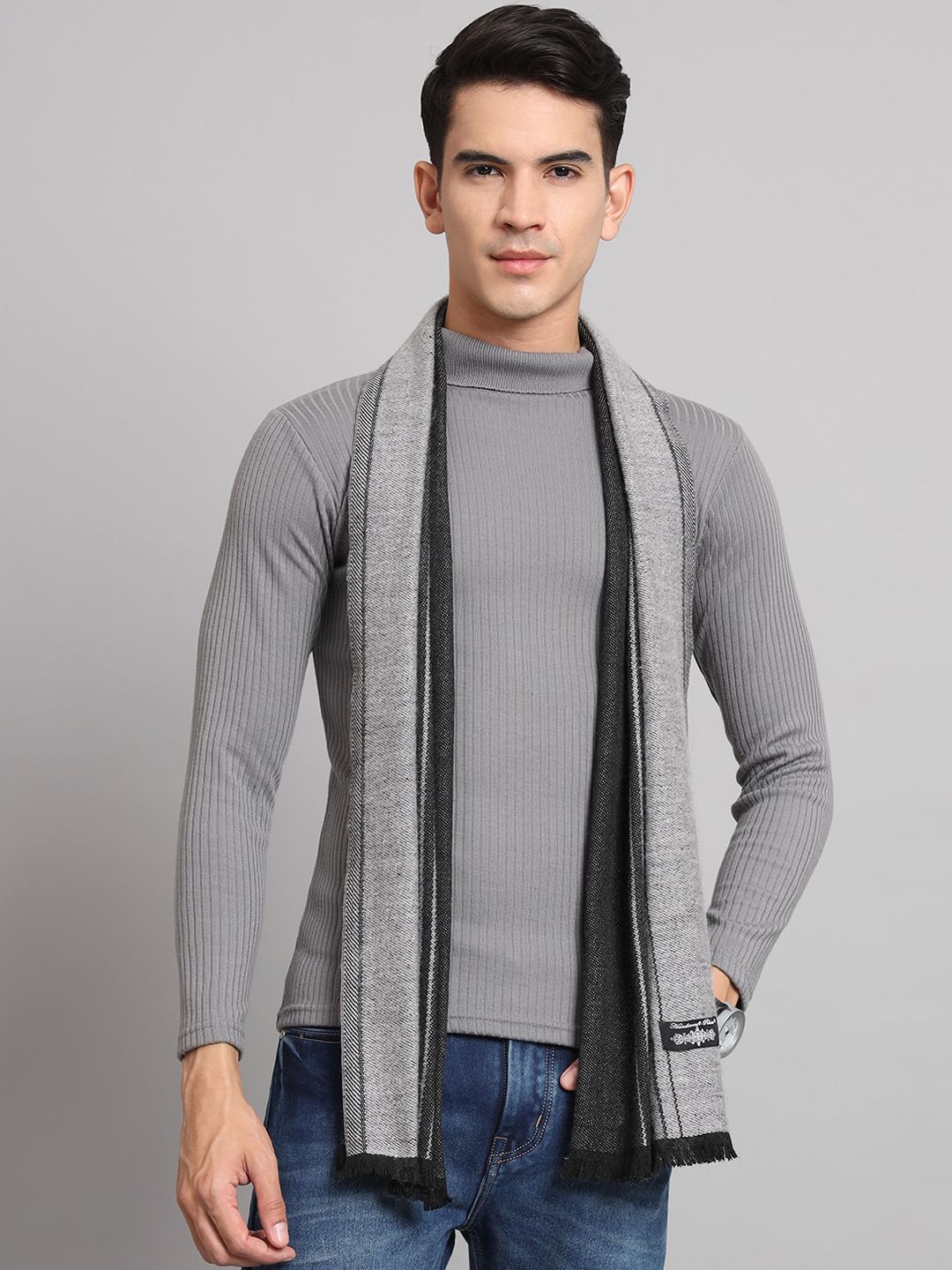 HANDICRAFT PALACE Men Striped Woollen Mufflers-picture-22