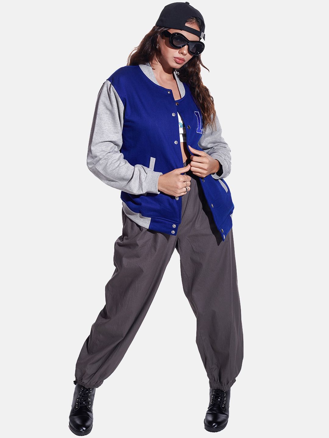 Buy IZF Colourblocked Embroidered Detail Varsity Jacket - Jackets