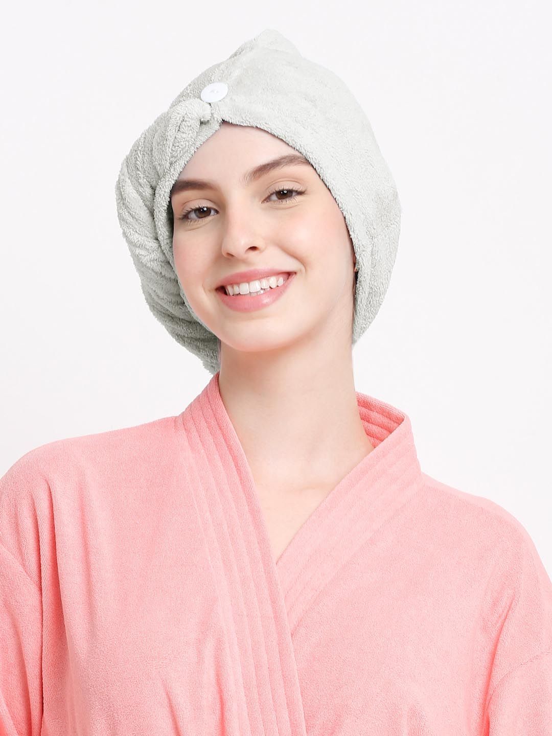 Cortina Blue Solid Hair Towel-picture-11