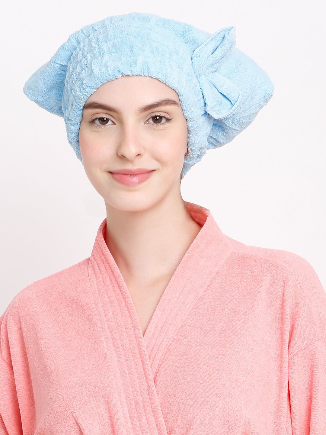 Cortina Blue Solid Hair Towel-picture-27