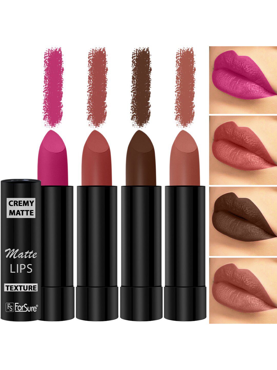 ForSure Set of 4 Cremy Matte Long Lasting & Lightweight Lipstick - Shades 62-67-71-73-picture-14