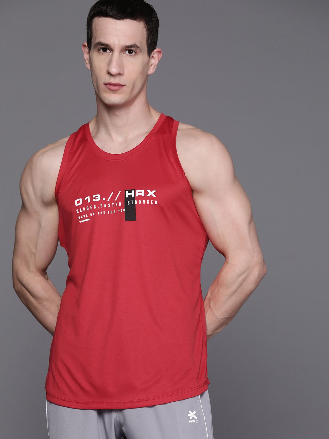 HRX by Hrithik Roshan Men Printed Rapid-Dry Training T-shirt with Reflective Detail-picture-32