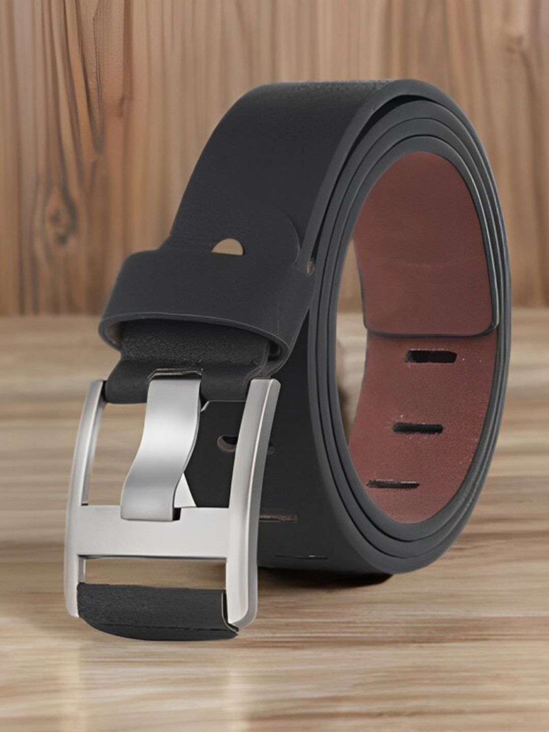 Roadster Men Black Textured Formal Belt-picture-53