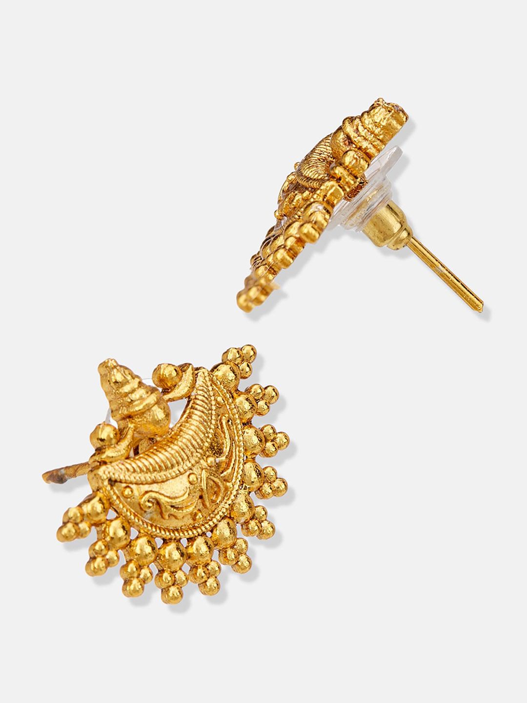 ATIBELLE Gold-Plated Contemporary Studs Earrings