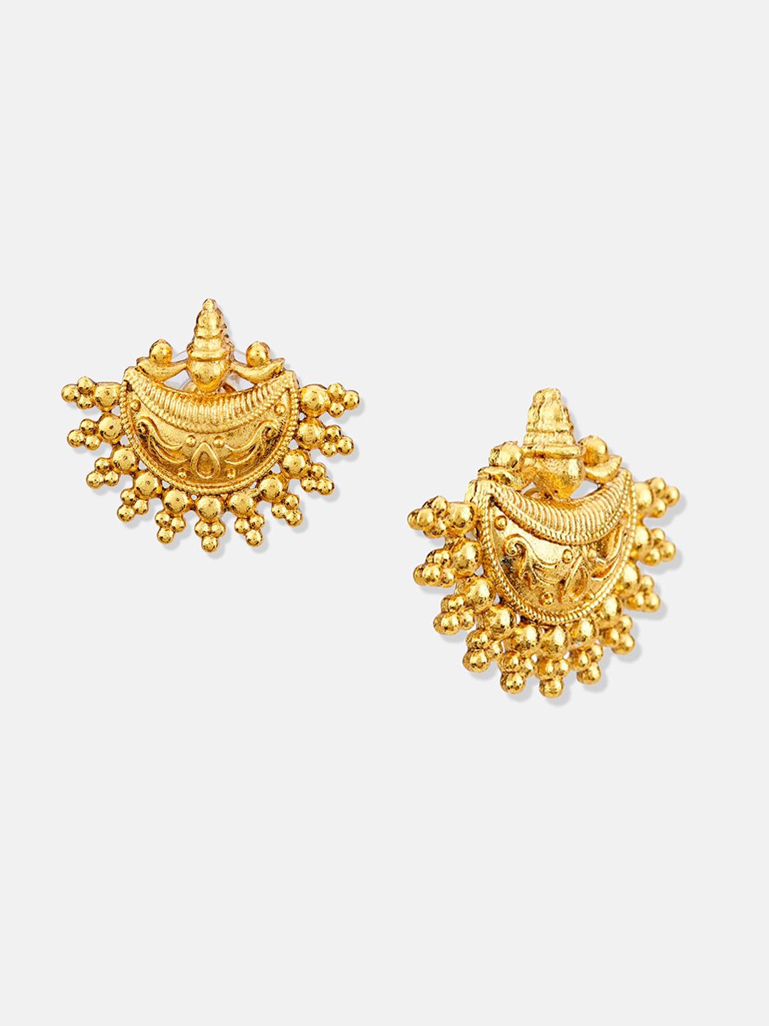 ATIBELLE Gold-Plated Contemporary Studs Earrings
