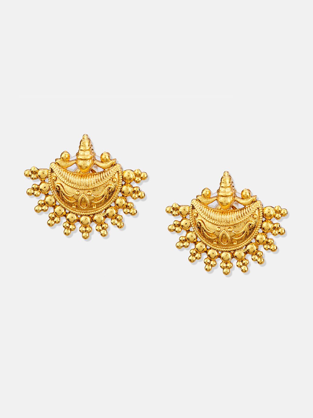 ATIBELLE Gold-Plated Contemporary Studs Earrings