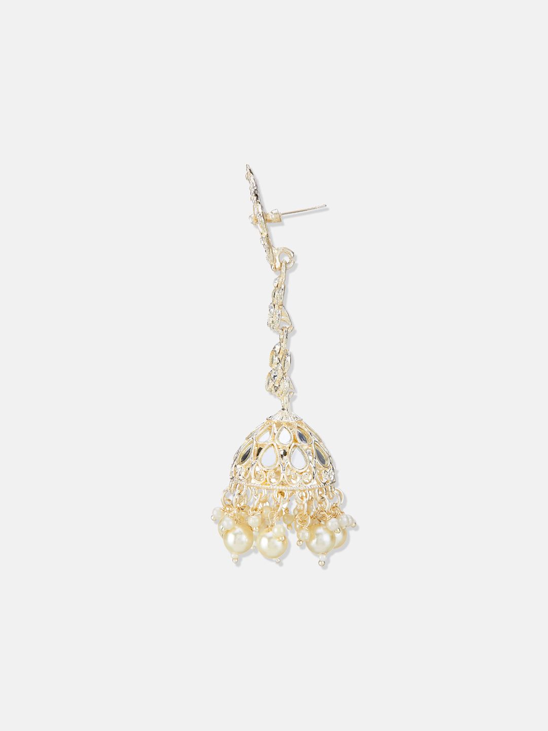 ATIBELLE Gold-Plated Contemporary Jhumkas