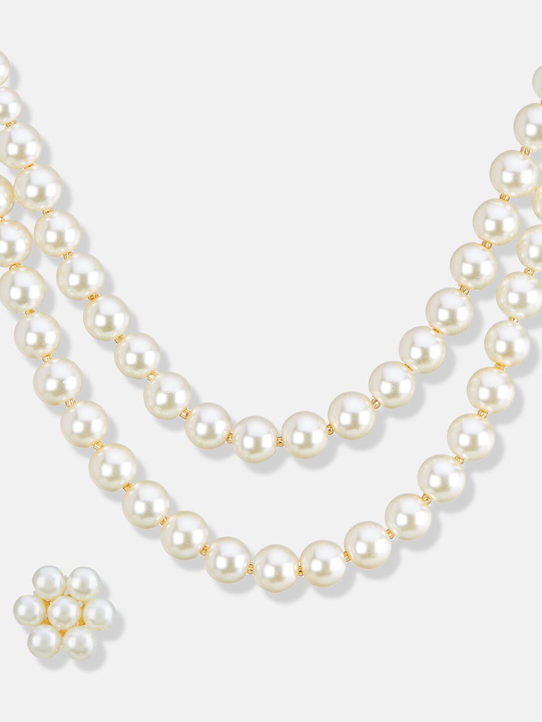 ATIBELLE Gold-Plated Pearl-Beaded Jewellery Set