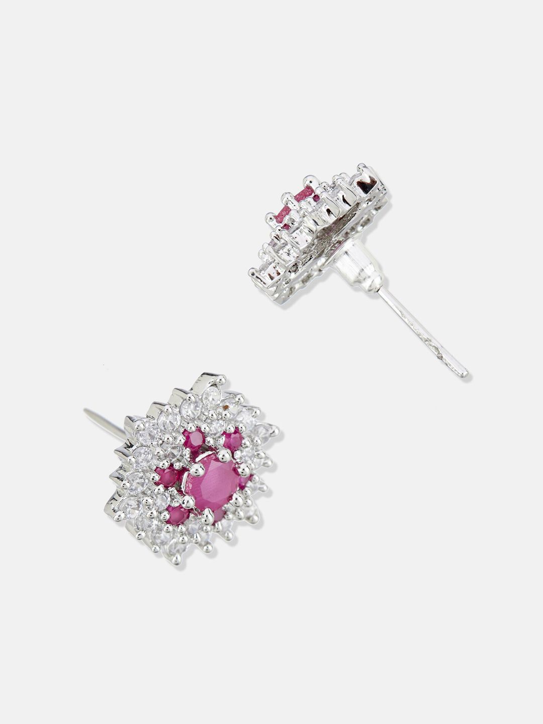 ATIBELLE Silver-Plated CZ Studded Jewellery Set