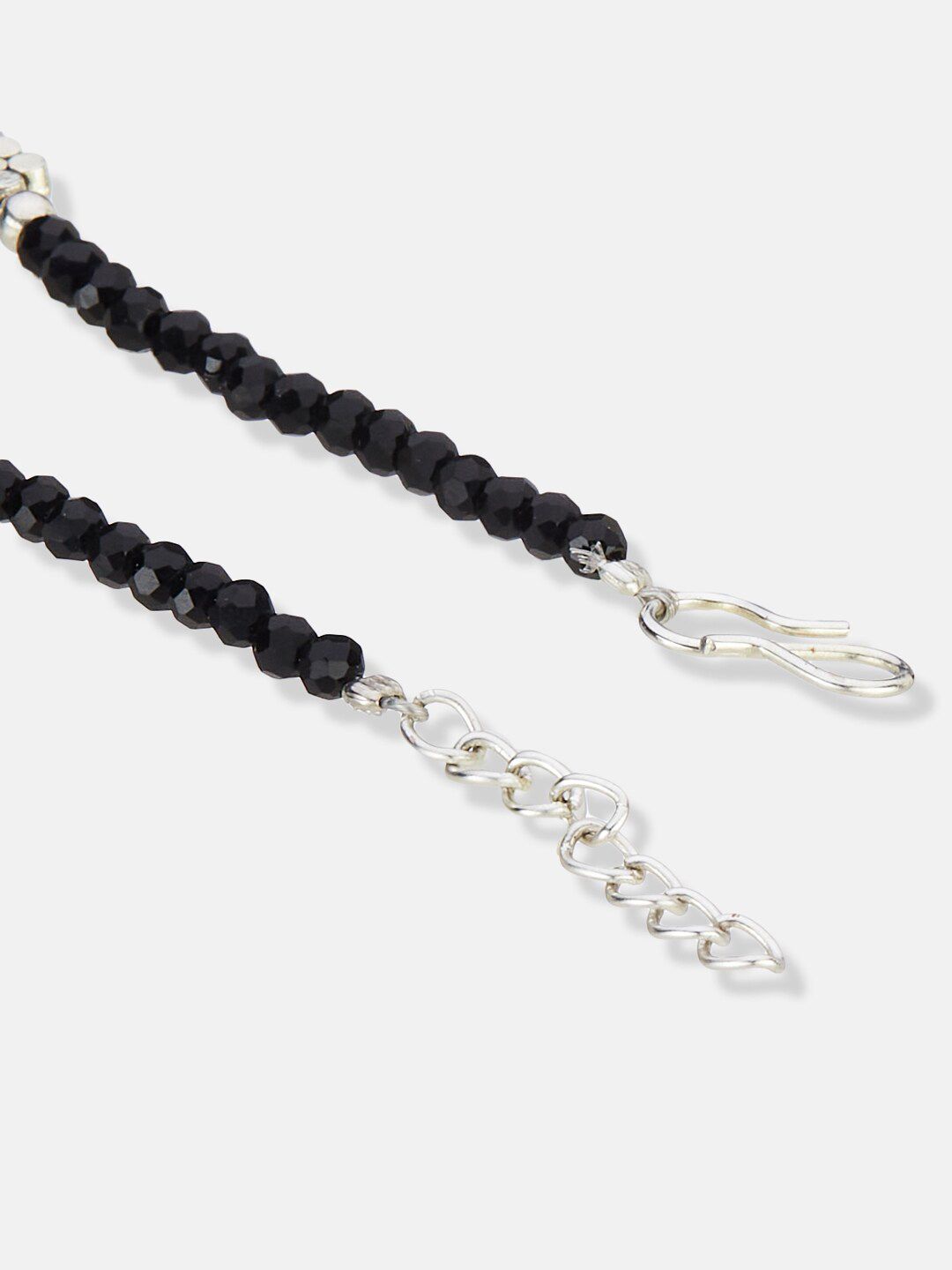 ATIBELLE Silver-Plated Evil-Eye Stone Studded Anklet